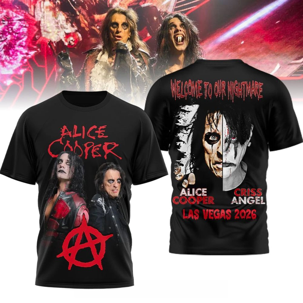 Alice Cooper Welcome To Our Nightmare Las Vegas 2026 T-Shirt Alice Cooper Merch Fans Gifts
