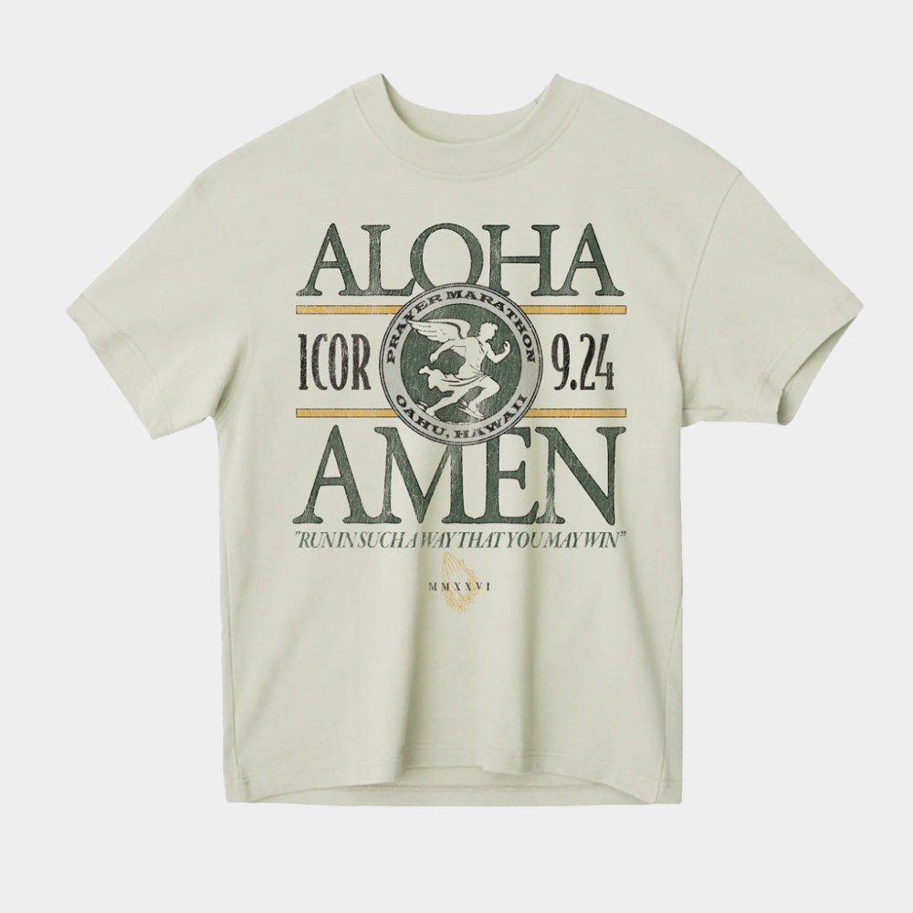 Aloha And Amen Merch Prayer Marathon T-Shirt Birthday Ideas For Friends