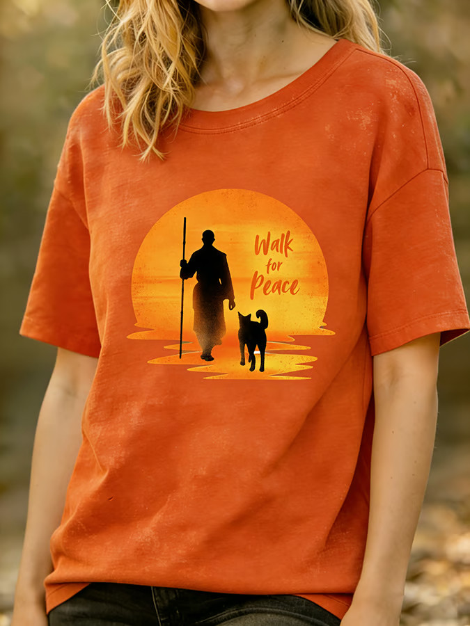 Aloka The Peace Dog Merch Buddhist Monks Walk For Peace Shirt Peace Walk Event T-Shirt