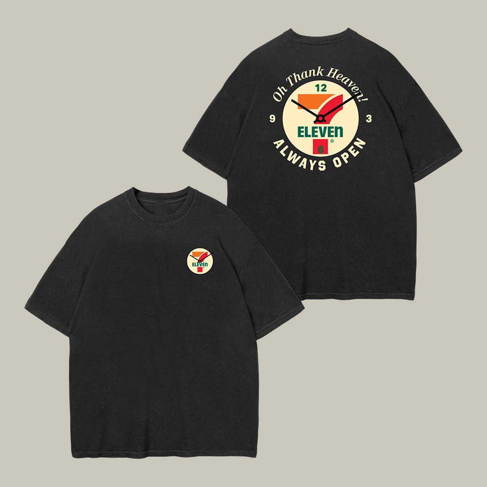 Always Open Clock 7 Eleven T-Shirt Convenience Store Merch Unique Gift For Her