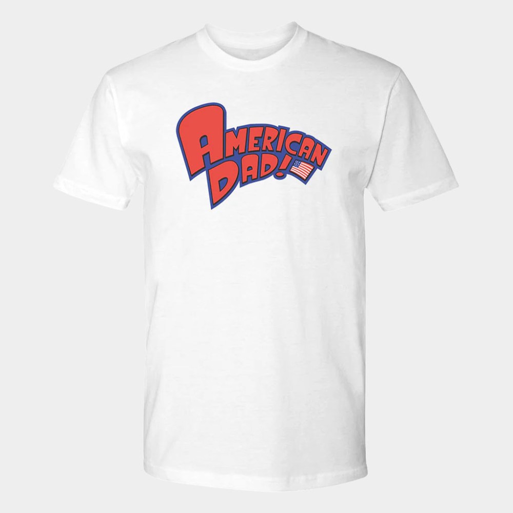 American Dad Merch 2026 American Dad Logo T-Shirt White Great Father's Day Gifts