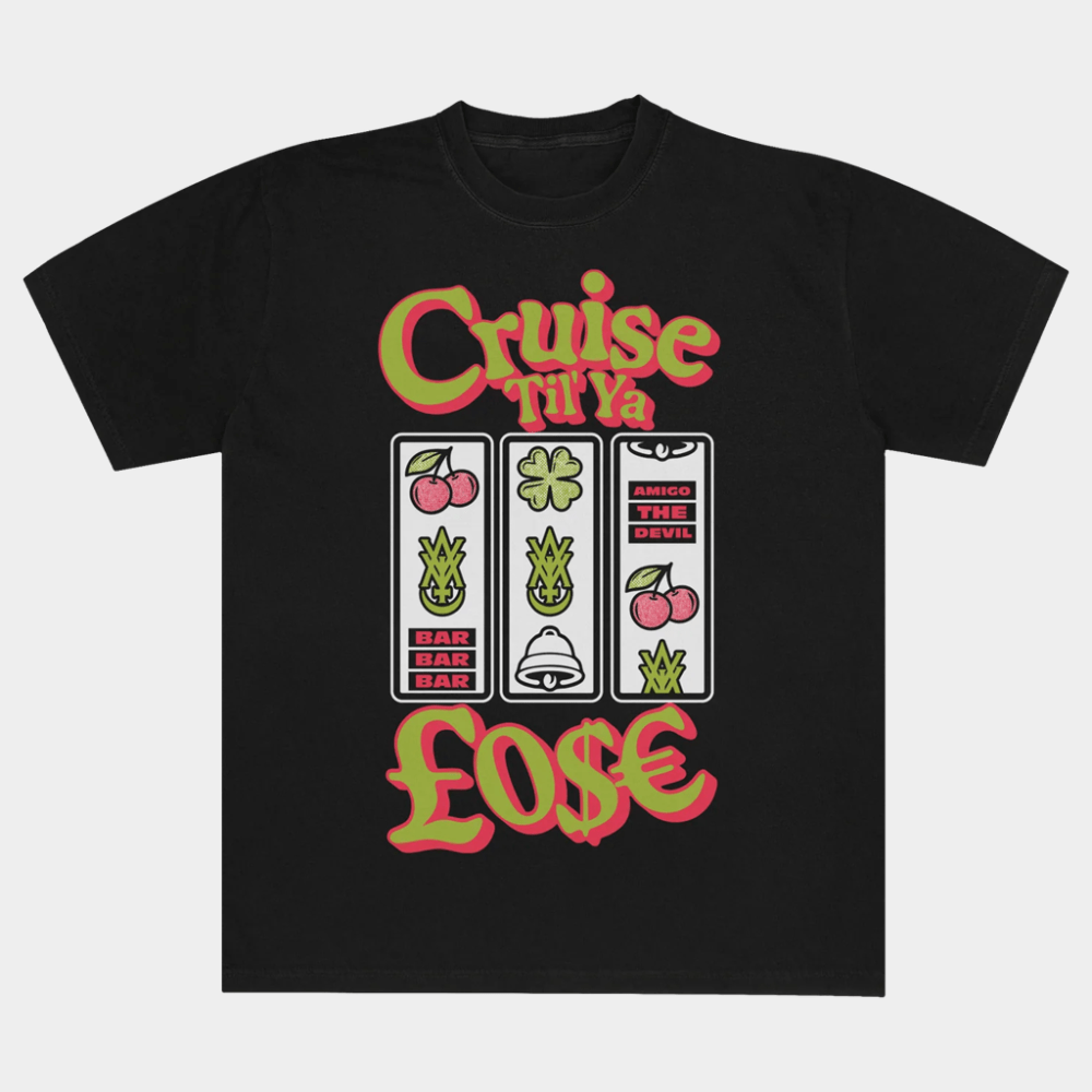 Amigo The Devil Merch Cruise Til You Lose Black T-Shirt Amigo The Devil Fan Apparel