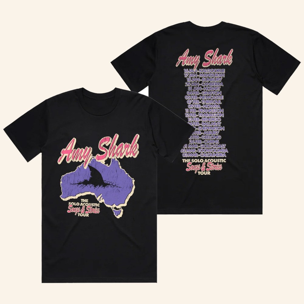 Amy Shark Merch Regional Tour T-Shirt Presents For Music Lovers