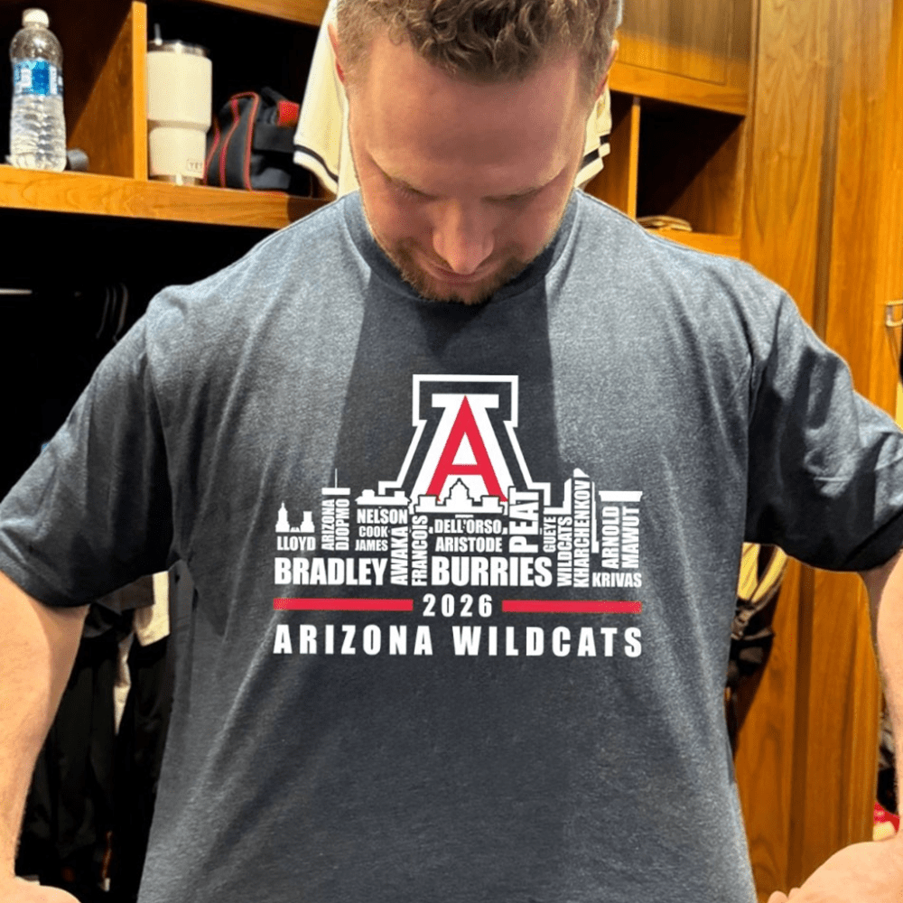Arizona Wildcats 2026 City Skyline T-Shirt Arizona Wildcats Merch Basketball Fan Gift Ideas
