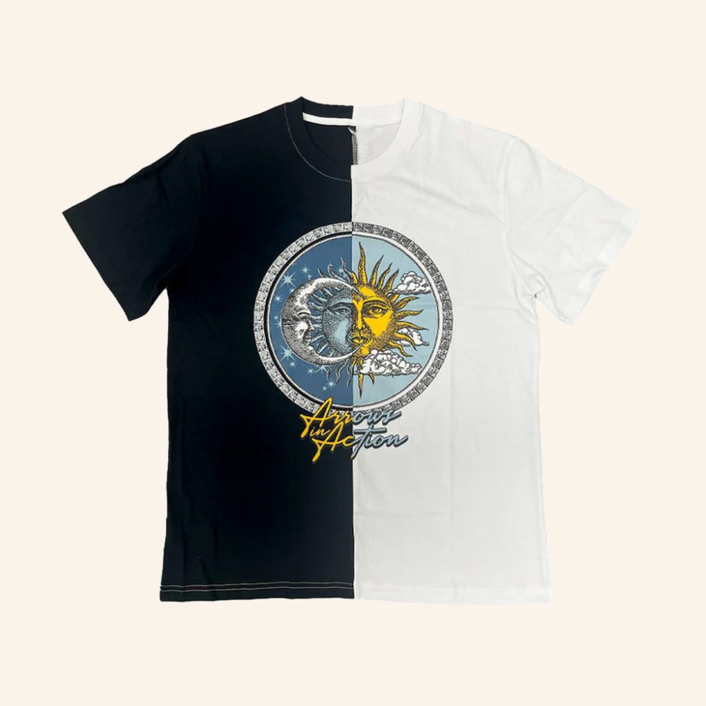 Arrows In Action Merch Sun And Moon Split T-Shirt Xmas Gifts For Girlfriend