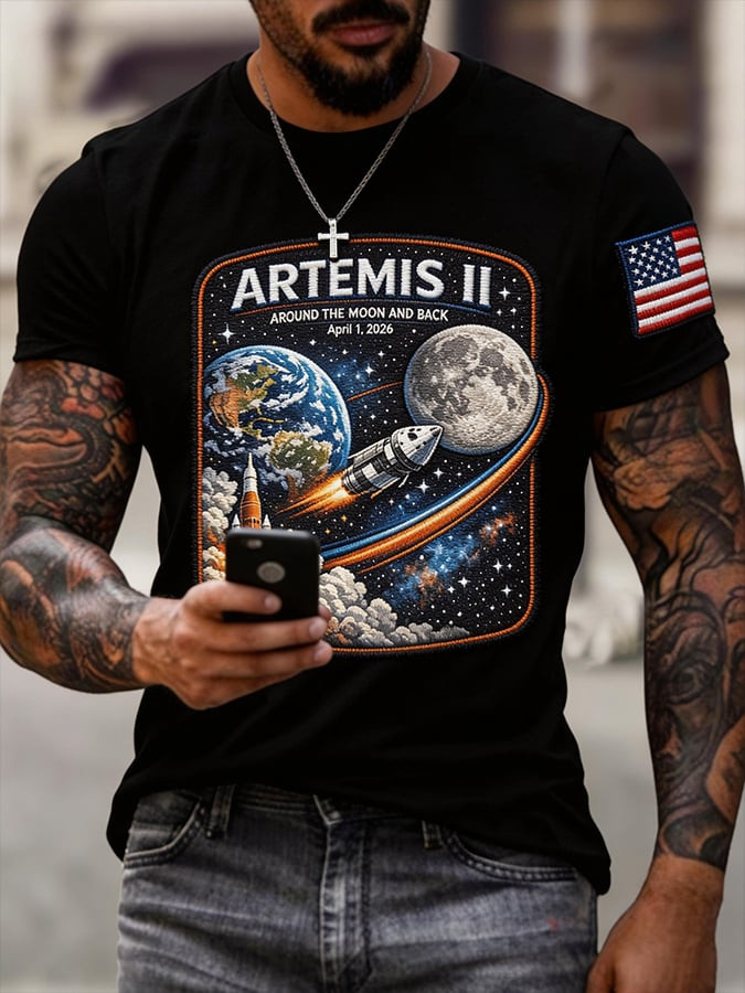 Artemis II 2026 Rocket Launch T-Shirt NASA Moon Mission 2026 Apparel Astrophile Gift For Brothers