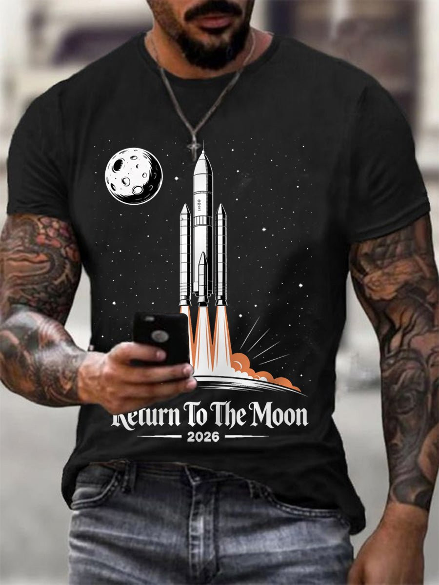 Artemis II 2026 Rocket Launch T-Shirt Return To The Moon Shirt Astrophile Gift For Father