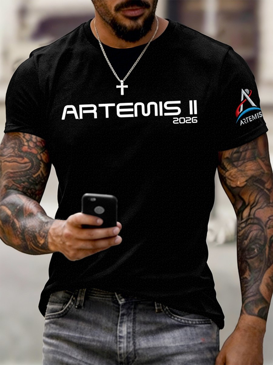 Artemis II 2026 T-Shirt Space Exploration Mission Shirt Gift For Future Astronaut