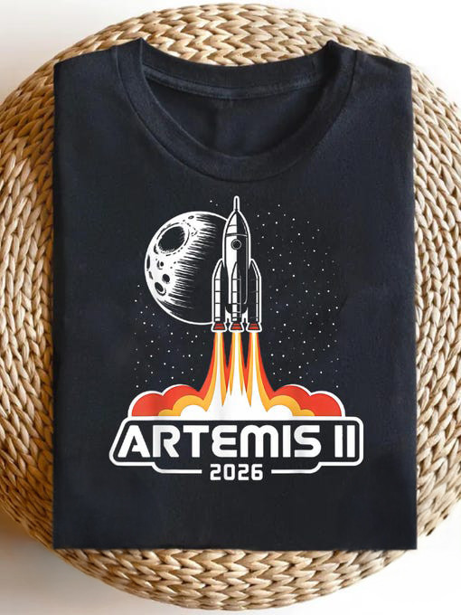 Artemis II Back To The Moon 2026 T-Shirt NASA Moon Mission 2026 Merch Gift For Astronomy Friends
