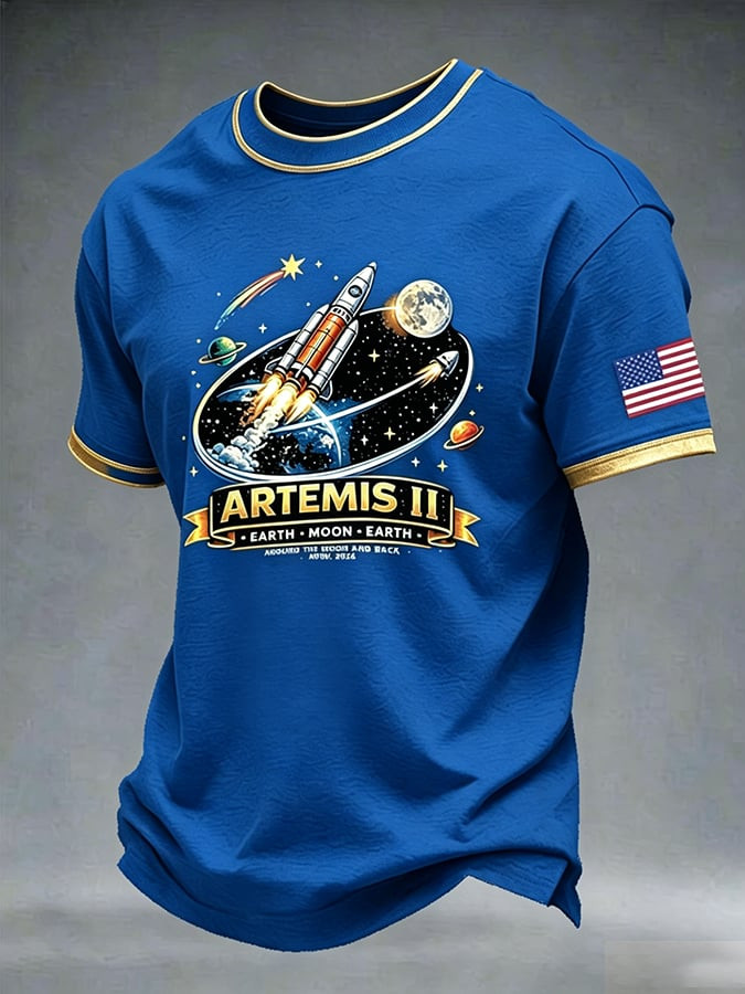 Artemis II Earth Moon Earth T-Shirt NASA Space Mission Clothing Gift For Brothers