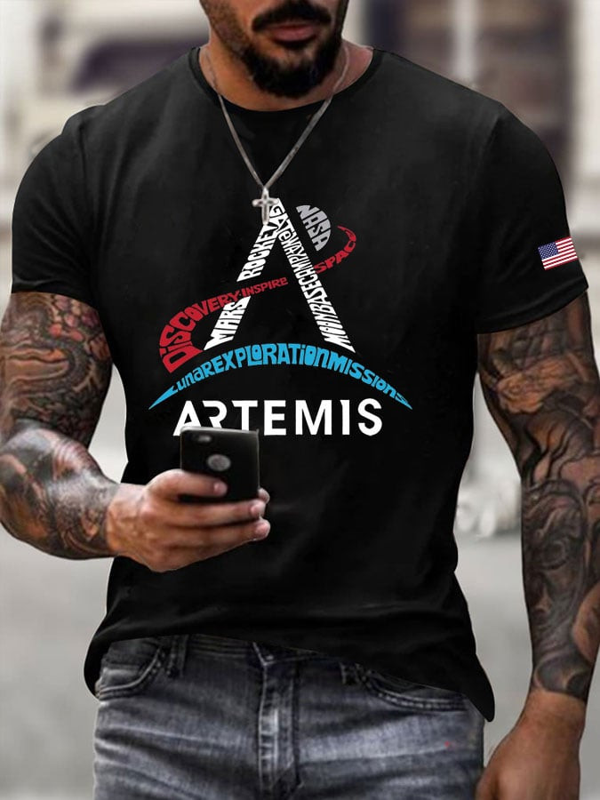Artemis II Mission Logo T-Shirt NASA Moon Landing 2026 Clothes Astrophile Present
