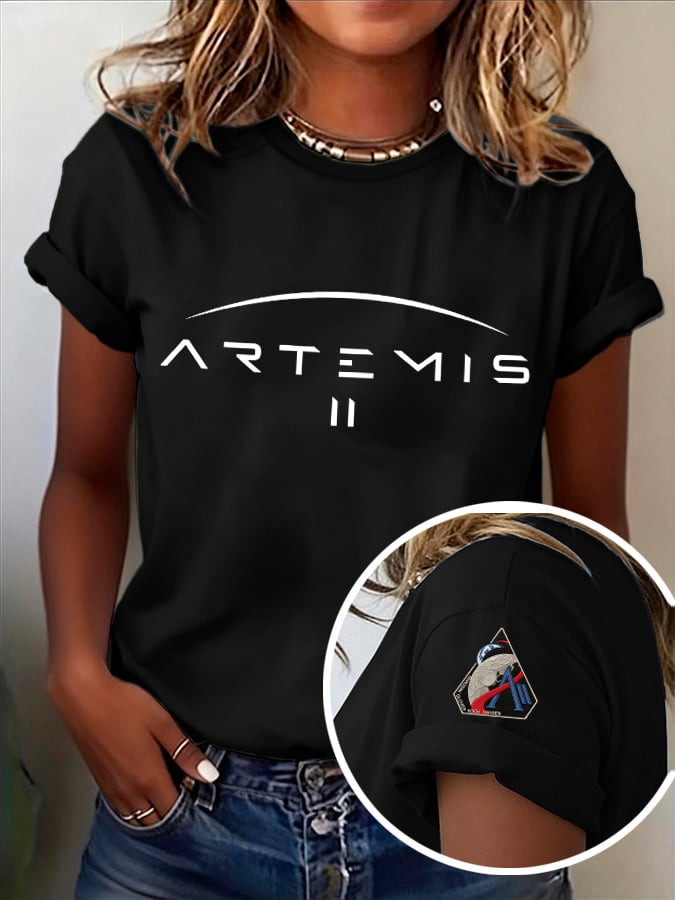 Artemis II Mission Logo T-Shirt NASA Moon Mission 2026 Merch Gift Idea For Mother