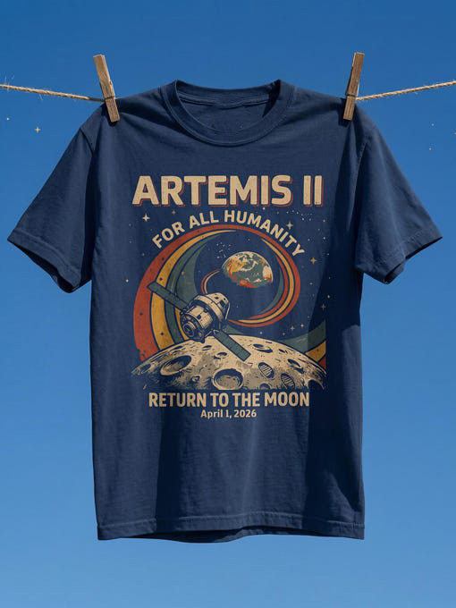 Artemis II Mission Return To The Moon 2026 T-Shirt NASA Moon Mission 2026 Clothes Best Gift For Father's Day
