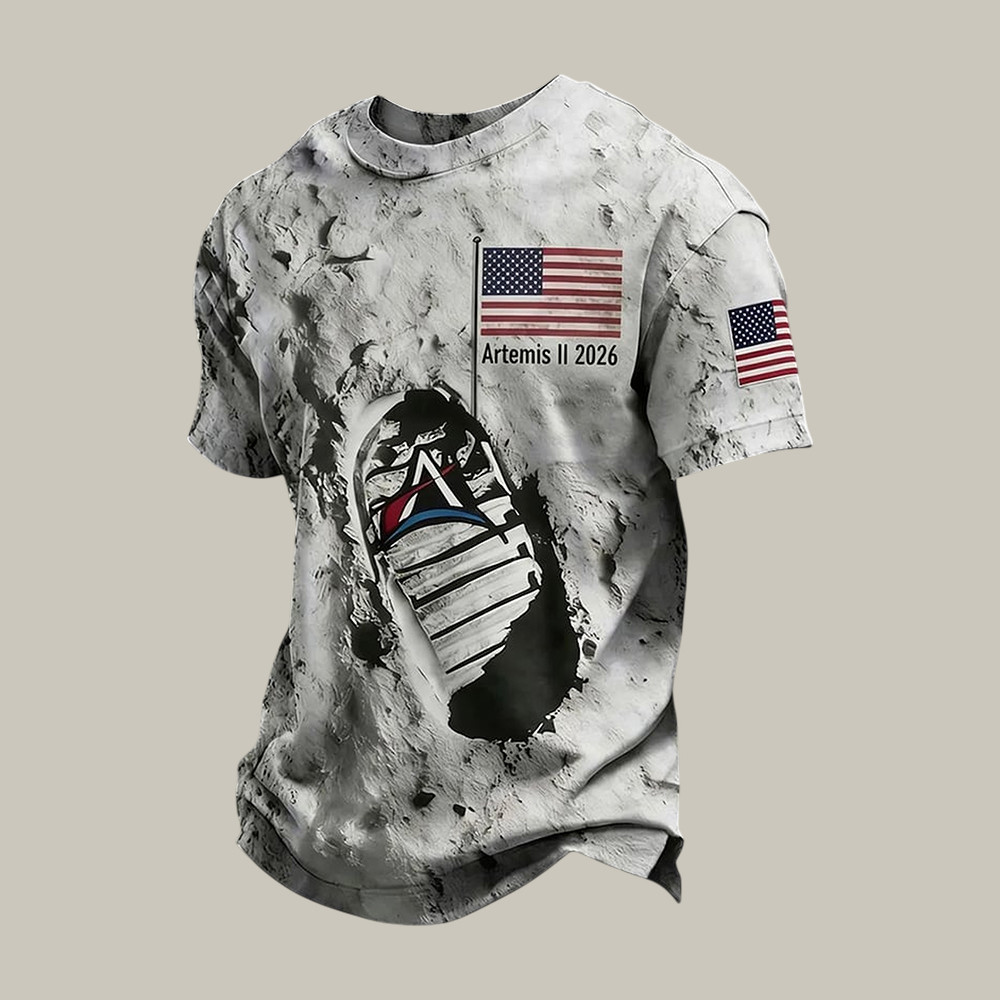 Artemis II Mission T-Shirt Moon Landing Space Exploration Clothes NASA Fan Gift