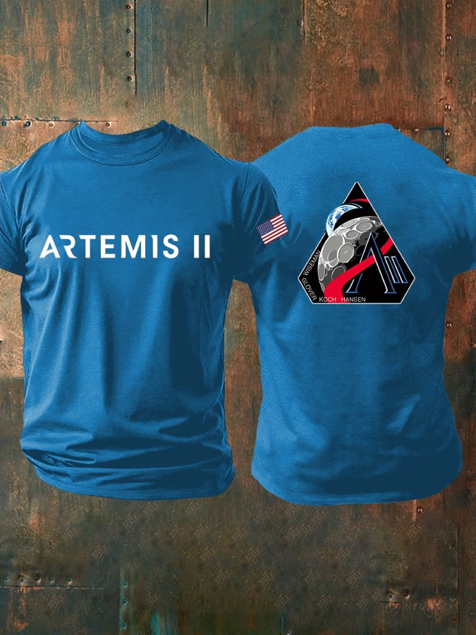 Artemis II Mission T-Shirt Wiseman Glover Koch Hansen Clothing Space Exploration Gift Ideas