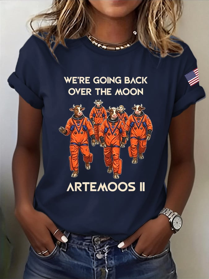 Artemis II Mission We're Going Back Over The Moon T-Shirt NASA Moon Landing 2026 Clothes