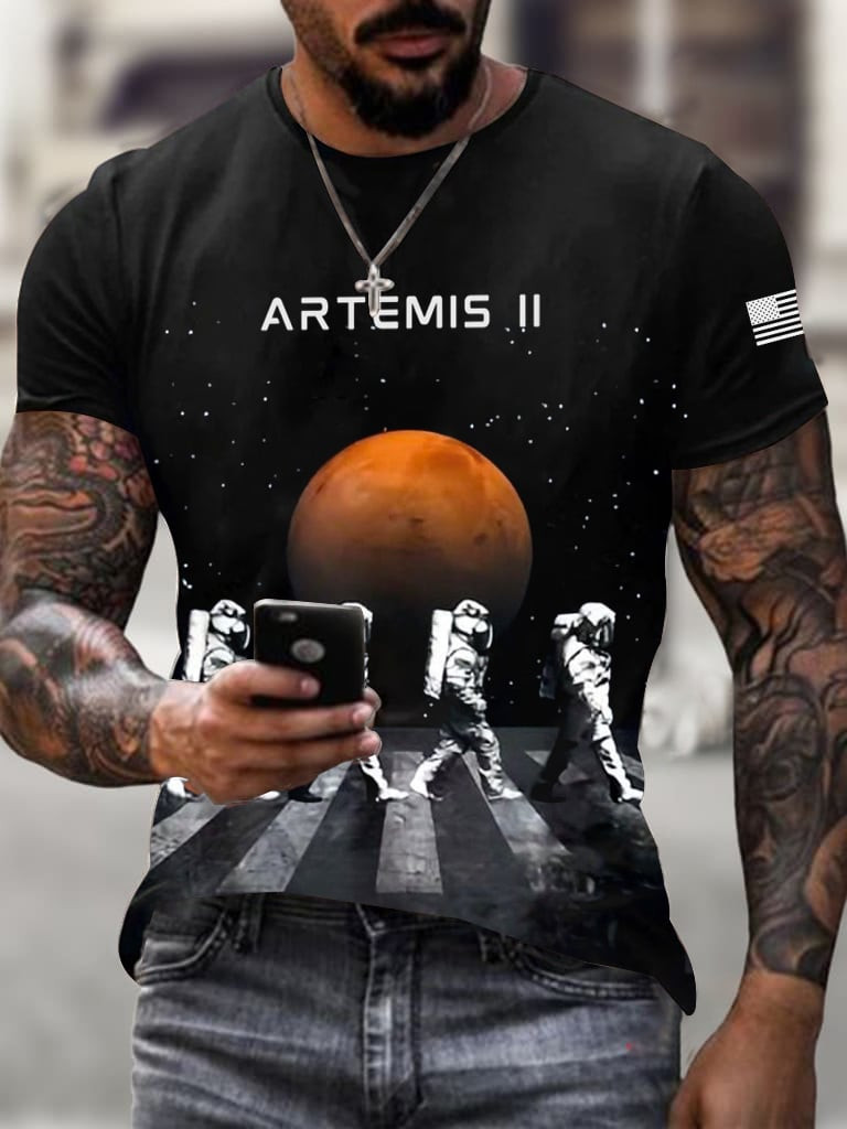 Artemis II Moon Landing Mission T-Shirt NASA Moon Mission 2026 Apparel Father Gift Idea