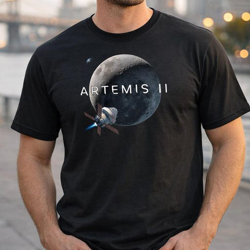 Artemis II Moon Mission T-Shirt Space Exploration NASA Moon Mission 2026 Merch Gift For Astronomy