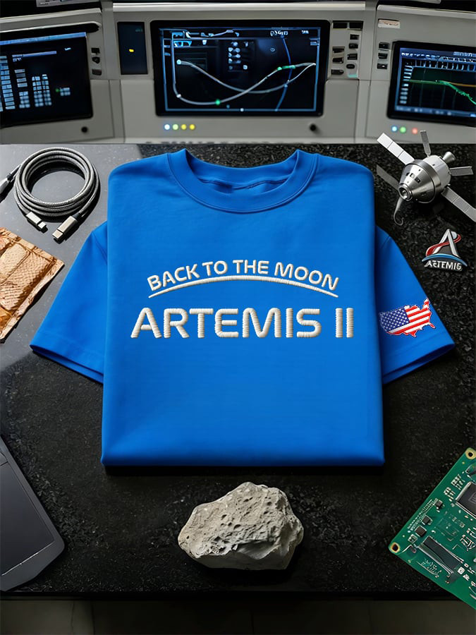 Artemis II Moon Mission Themed Long Sleeve Shirt First Lunar Flyby 2026 Apparel Gift For Him