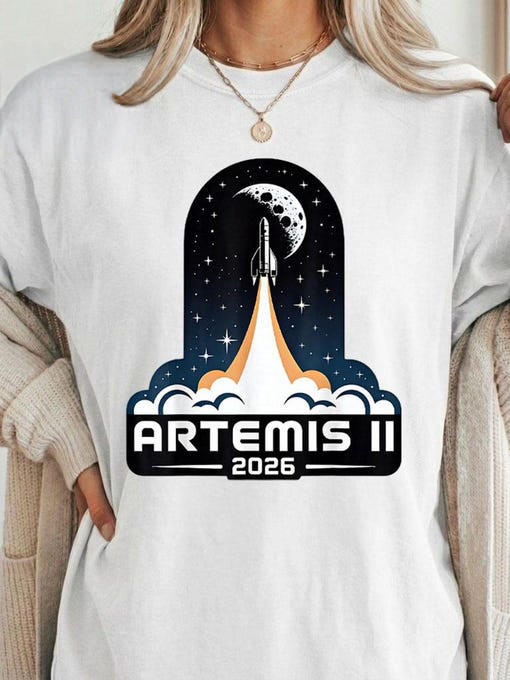 Artemis II NASA Lunar Flyby 2026 T-Shirt NASA Moon Mission 2026 Clothes Best Gift For Sisters