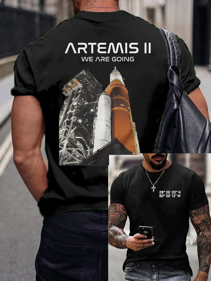 Artemis II NASA Moon Mission 2026 T-Shirt NASA Artemis II Logo Shirt Gift For Father