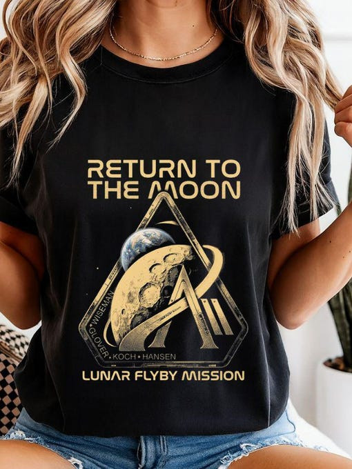 Artemis II Return To The Moon T-Shirt Artemis 2 Mission 2026 Shirt Astronomy Gift For Astrophiles