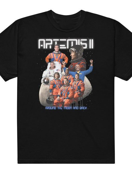 Artemis II Shirt 90s Style NASA Crew T-Shirt Artemis 2 Mission Clothes Space Lover Gift For Him