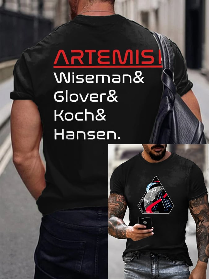 Artemis II Wiseman Glover Koch Hansen T-Shirt NASA Moon Landing 2026 Clothes Unique Gift For Dad