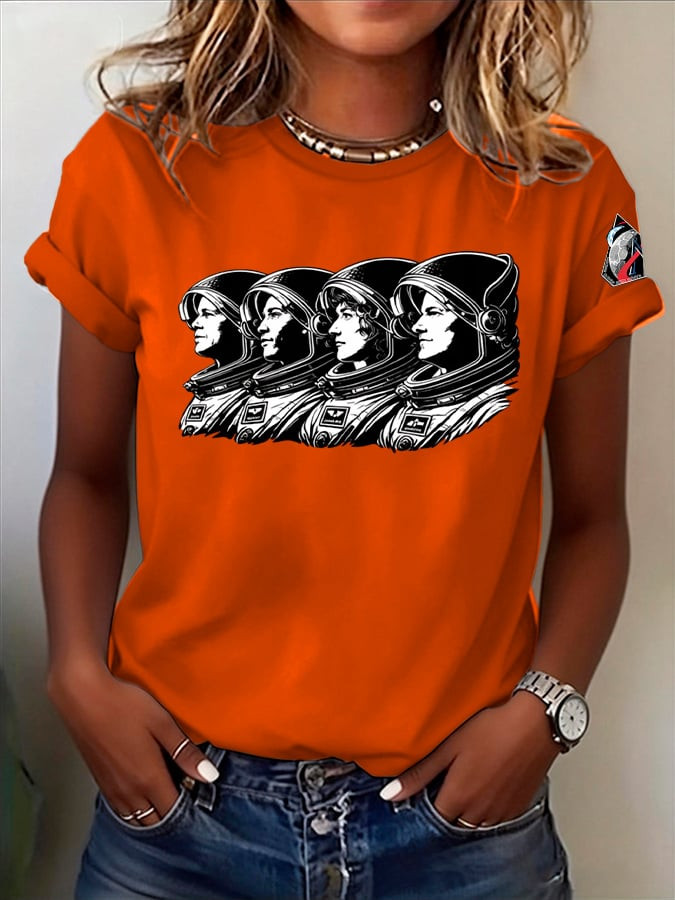 Artemis Ii Astronaut Graphic T-Shirt NASA Moon Mission 2026 Merch Best Gift For Girlfriend