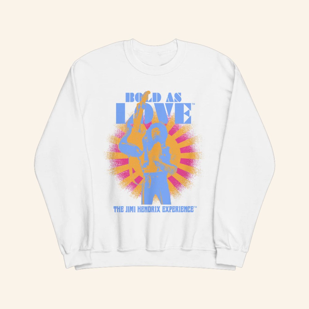Authentic Hendrix Merch Bold As Love Sweatshirt Christmas Gifts For Him
