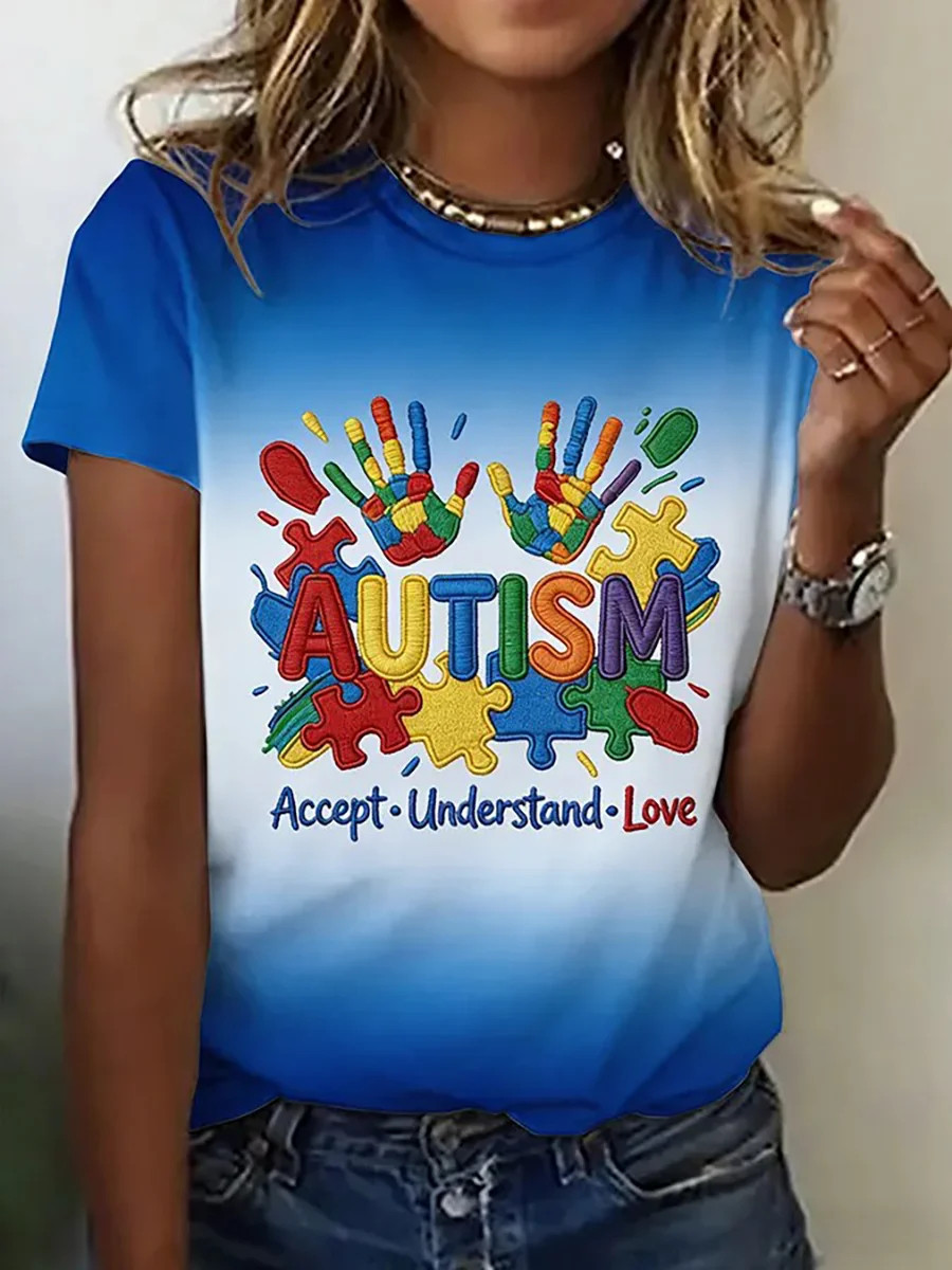 Autism Awareness T-Shirt Accept Understand Love Gift For Autism Support