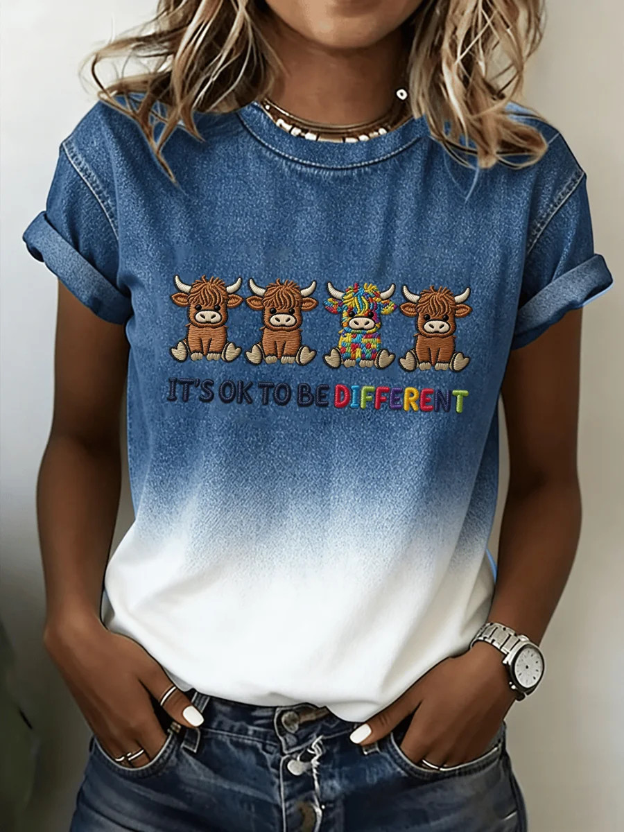 Autism Awareness T-Shirt It's Ok To Be Different Apparel Gift For Autism Mom