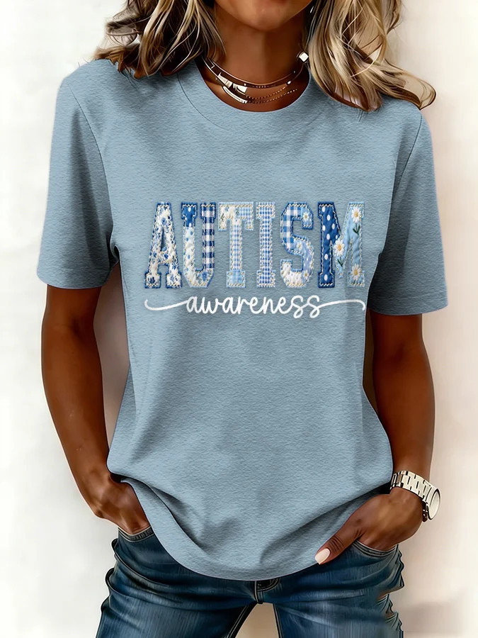 Autism Awareness T-Shirt Love And Support Autism Awareness Clothing Gift For Her