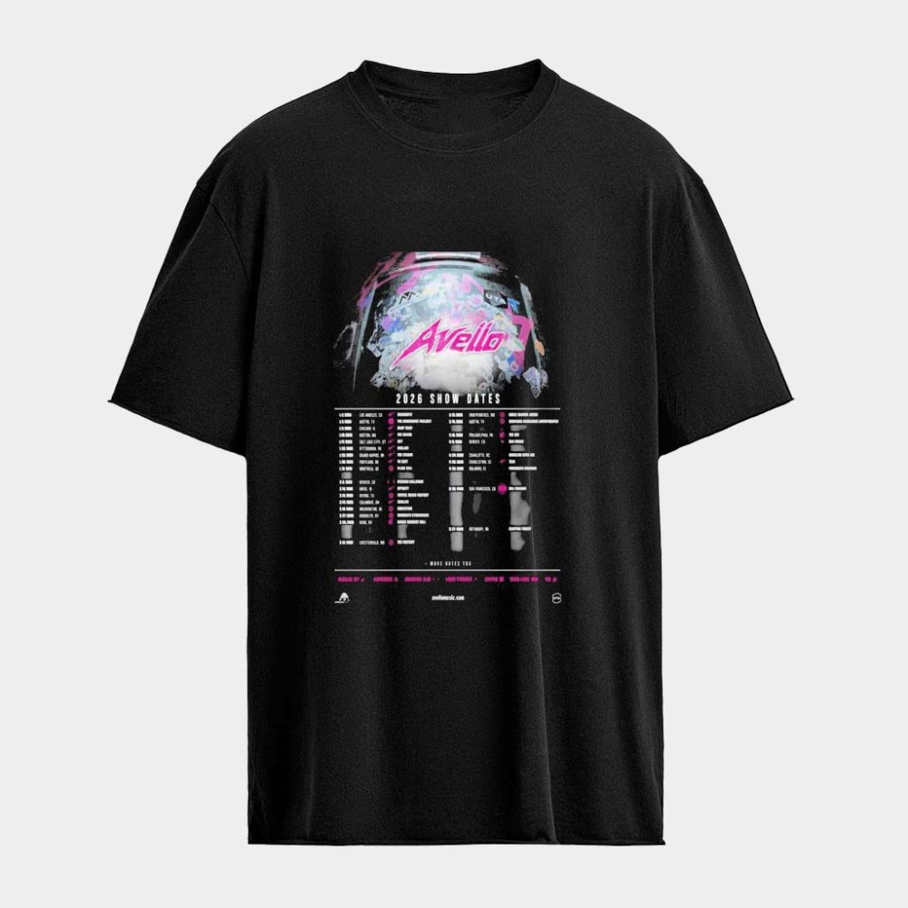 Avello Shows 2026 Dates T-Shirt Avello Merch Gifts Ideas For Music Lovers