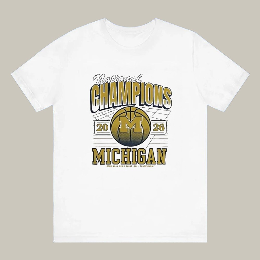 Awesome Michigan Men's Basketball 2026 National Champions T-Shirt Final Four Shirt Fan Gear