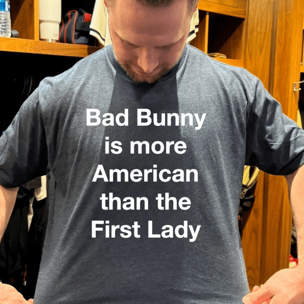 Bad Bunny Is More American Than The First Lady T-Shirt Birthday Gift Ideas For Him