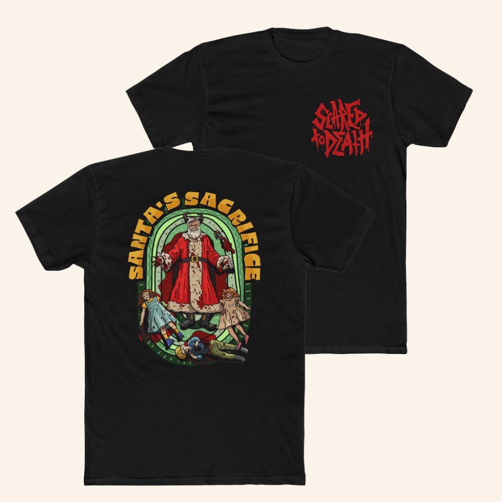 Bad Magic Productions Merch Santa's Sacrifice T-Shirt Xmas Gifts For Him