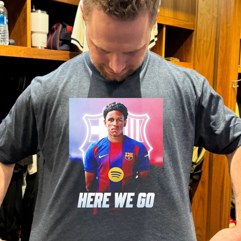 Barcelona To Juwensley Onstein Here We Go T-Shirt Juwensley Onstein Merch Gifts For Soccer Players