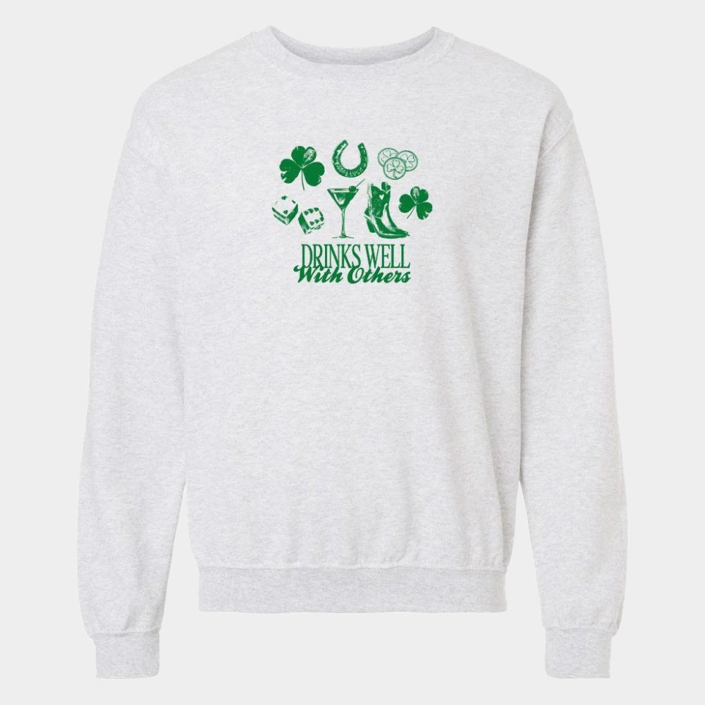 Barstool Sports Merch Drinks Well With Others Sweatshirt Best Gifts For Irish