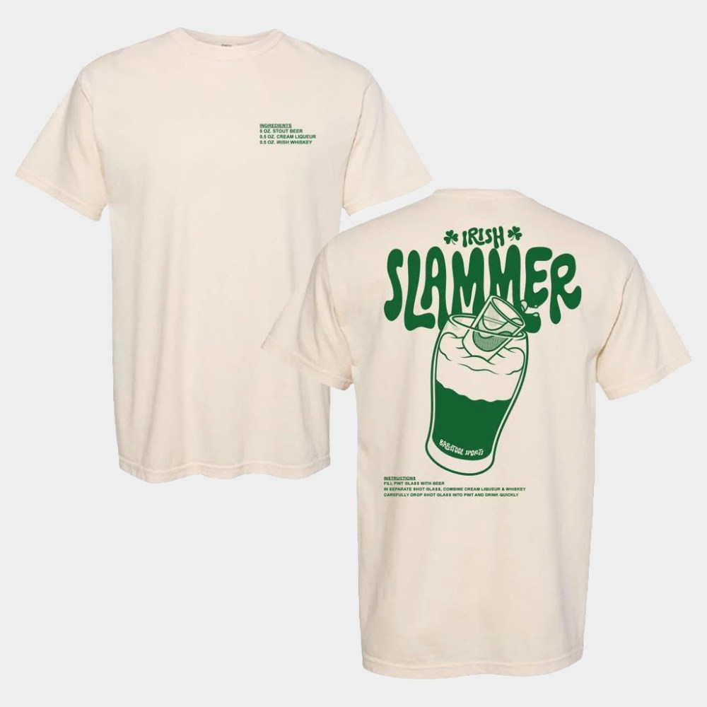 Barstool Sports Merch Irish Slammer T-Shirt St Patrick's Day Apparel Gifts For Friends