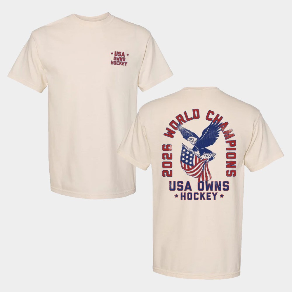 Barstool Sports Merch USA World Champions Eagle T-Shirt Gifts For Hockey Lovers