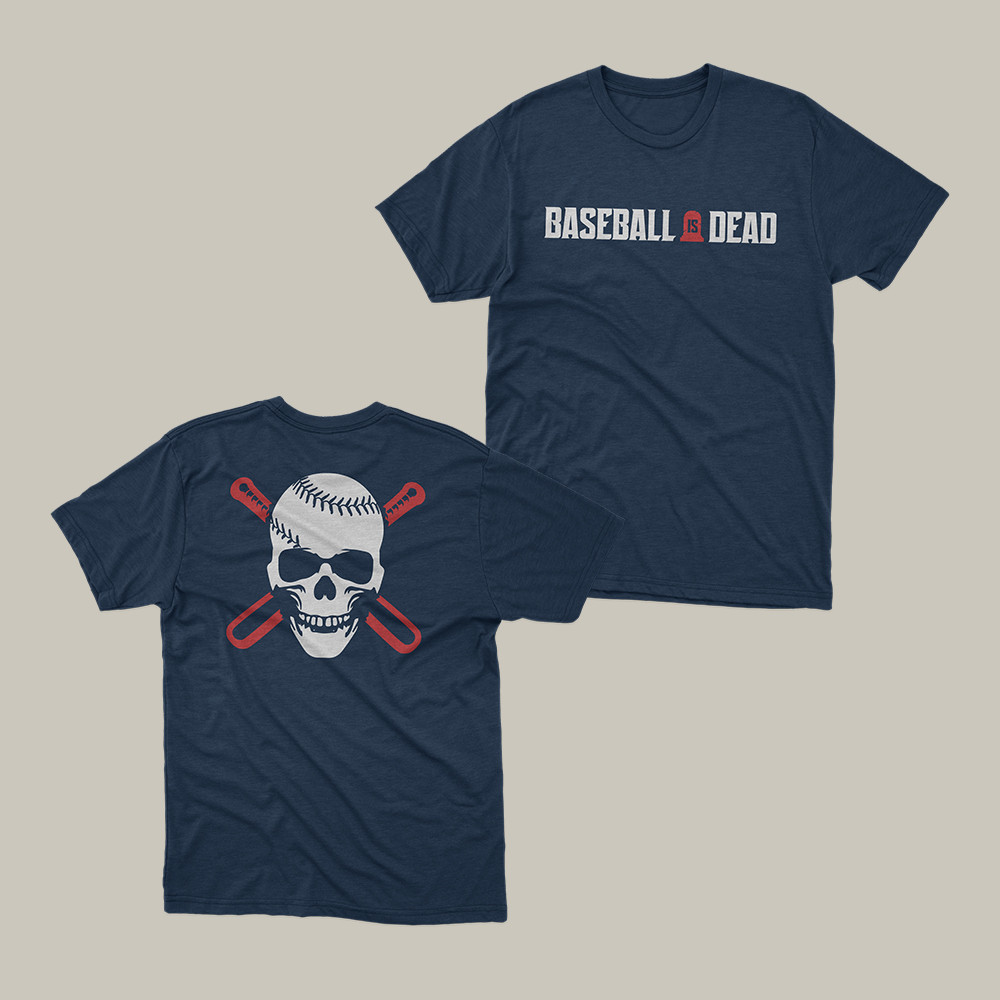 Baseball Is Dead Gothic Skull T-Shirt Baseball Podcast Merch Unique Gift For Dallas Braden Fans
