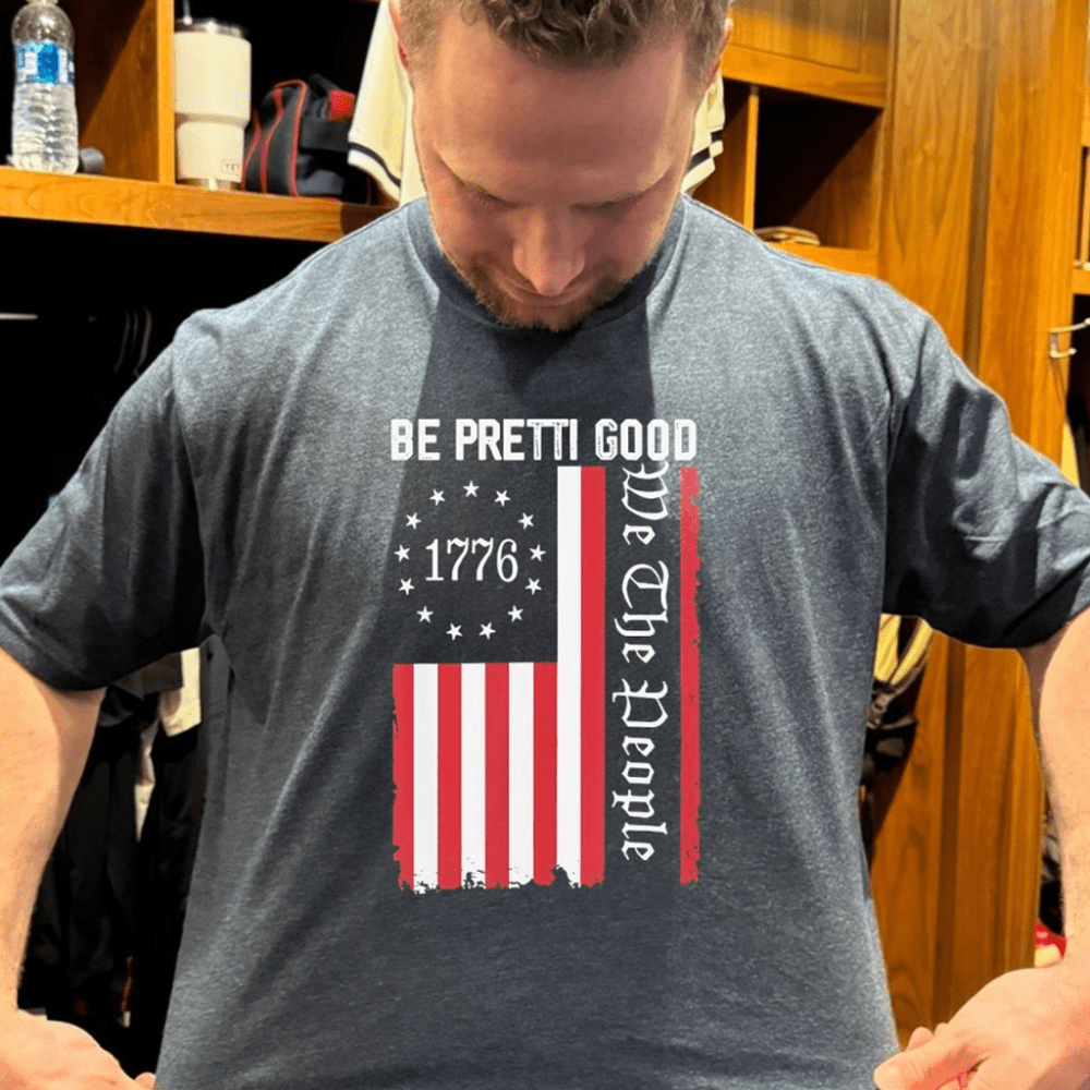 Be Pretti Good We The People USA Flag T-Shirt Patriotic Shirt Gifts For Dad