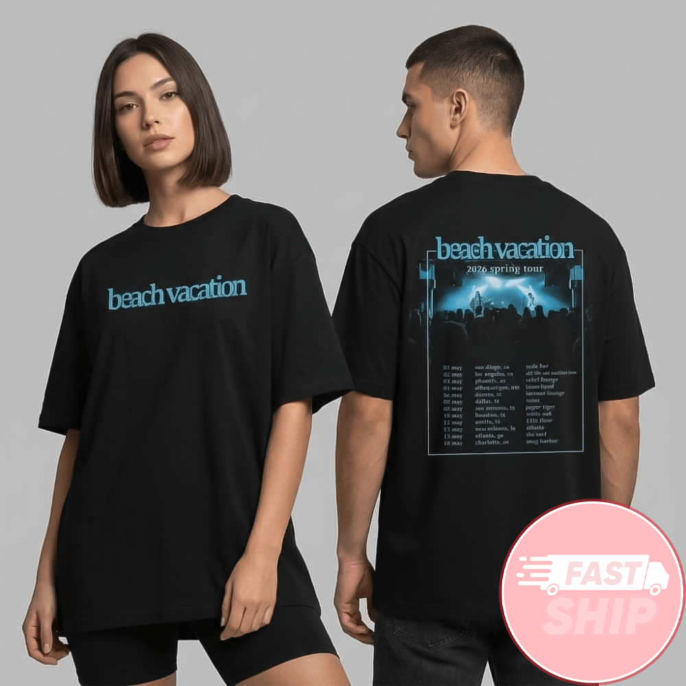 Beach Vacation 2026 Spring Tour And Coping Habits Vinyl Repress May Tour Dates Poster T-Shirt