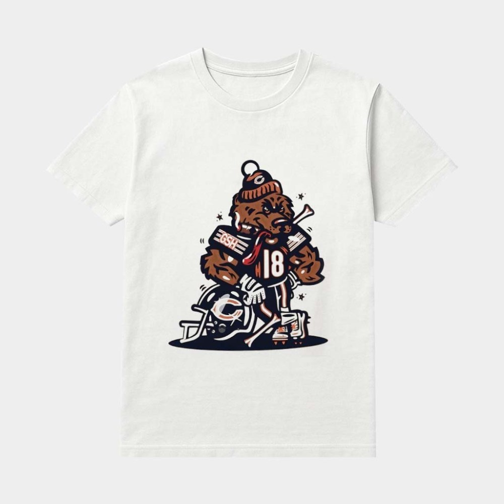 Bear Down Chicago Football 2026 NFC Champions Mascot Helmet Shirt Gifts For Fans