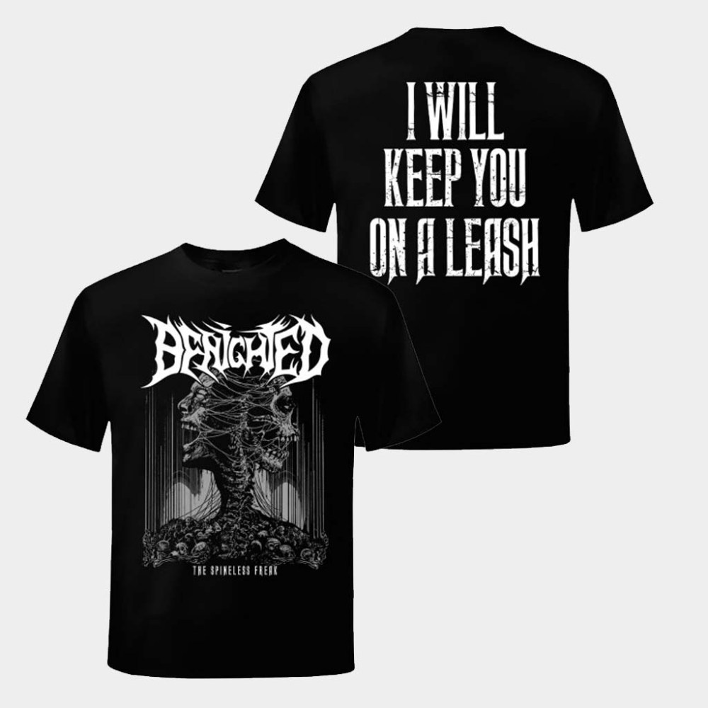 Benighted Merch The Spineless Freak T-Shirt I Will Keep You On A Leash Shirt Gifts For Fans