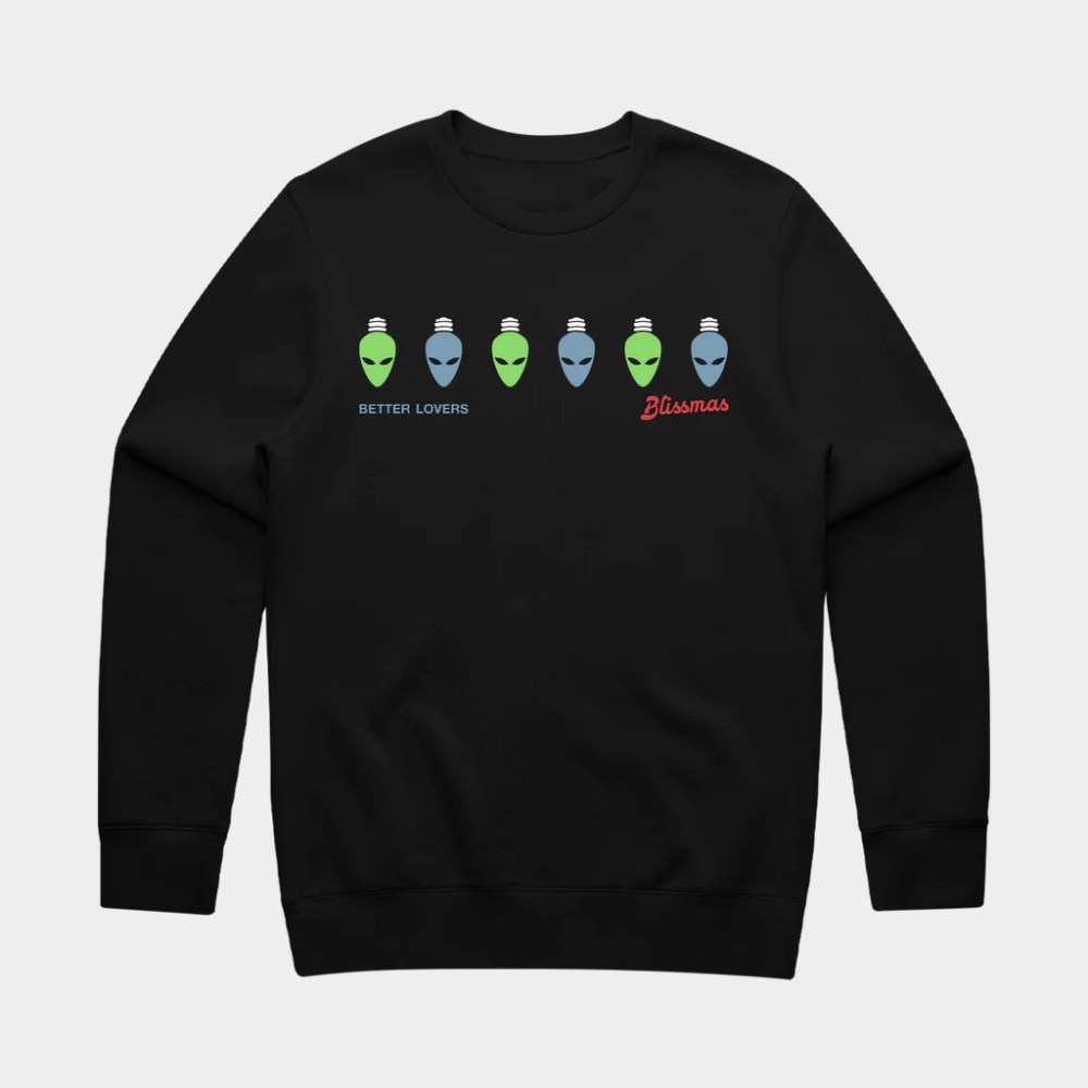 Better Lovers Merch Blissmas Alien Lights Sweatshirt Birthday Present For Dad