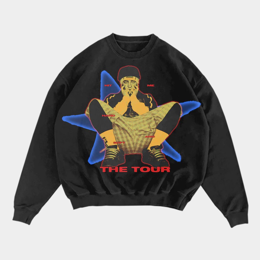 Billie Eilish Merch Hit Me Hard And Soft The Tour Black Sweatshirt Best Gifts For Music Lovers