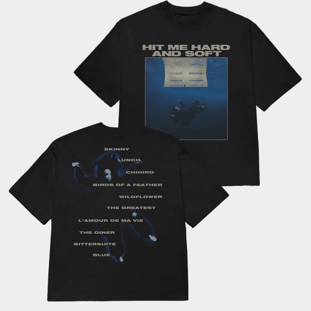 Billie Eilish Merch Hit Me Hard And Soft Tracklist T-Shirt Music Gift Ideas For Guys