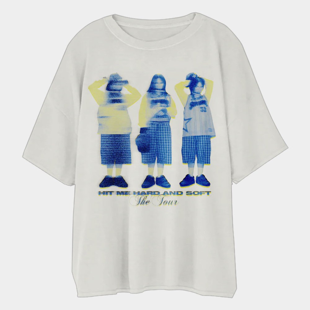 Billie Eilish Merch Triple Billie T-Shirt Hit Me Hard And Soft The Tour Shirt Gifts For Sister